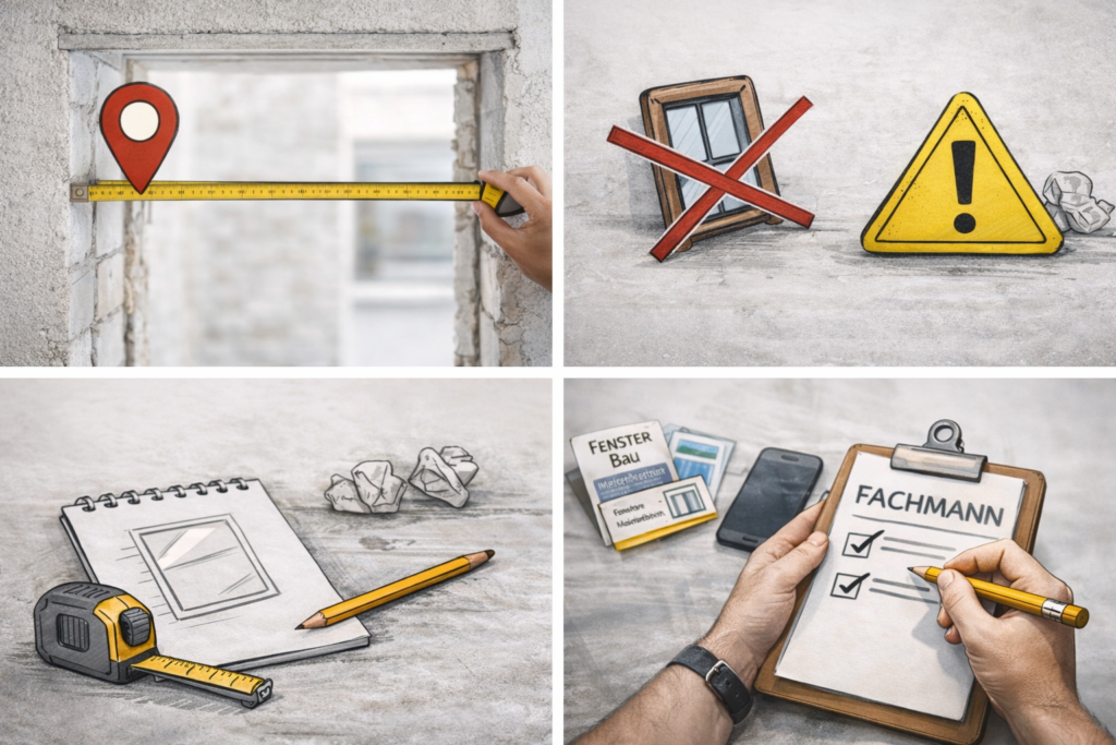 Fenster richtig messen