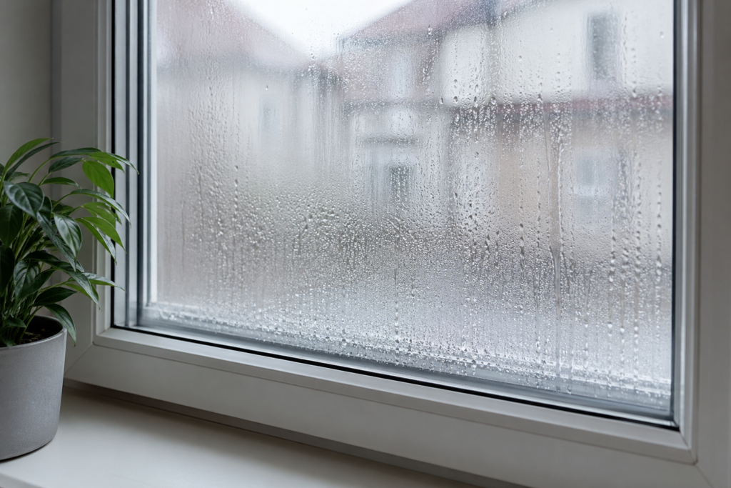 beschlagene Fenster innen
